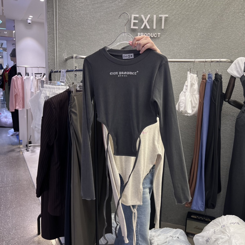EXIT韓國直郵女裝新品人氣真品時尚推薦熱賣職業休閑長袖T恤EXIT長袖T恤圖色2