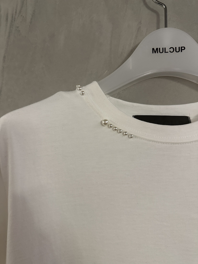 MULCUP韓國直郵東大門實拍女裝新款真品24秋冬職業長袖T恤MULCUP長袖T恤