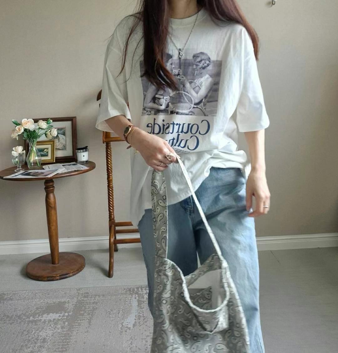BOUNDARY韓國直郵東大門實拍女裝新品熱賣時尚24秋冬休閑T恤BOUNDARYT恤