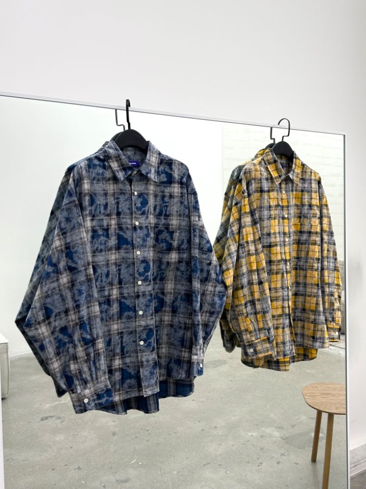 HESTORY韓國直郵東大門代購女裝新品時尚襯衫蕾絲衫男女同款格紋HESTORY襯衫/蕾絲衫