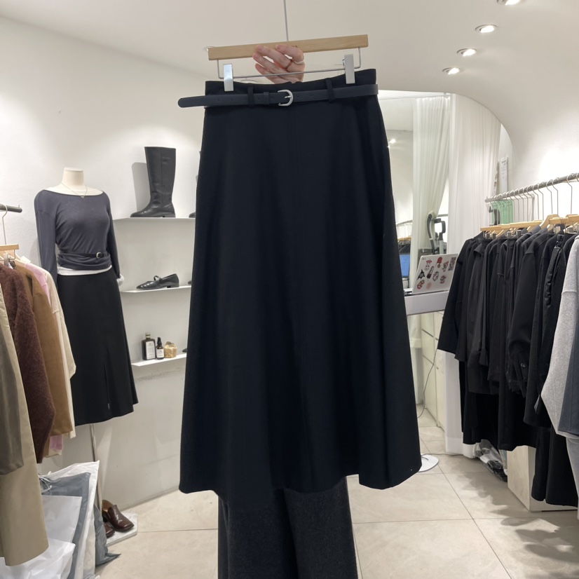 cornerbloom/3rooms直郵韓國代購女裝新品職業長裙含腰帶THE SUIT BAR長裙圖色2