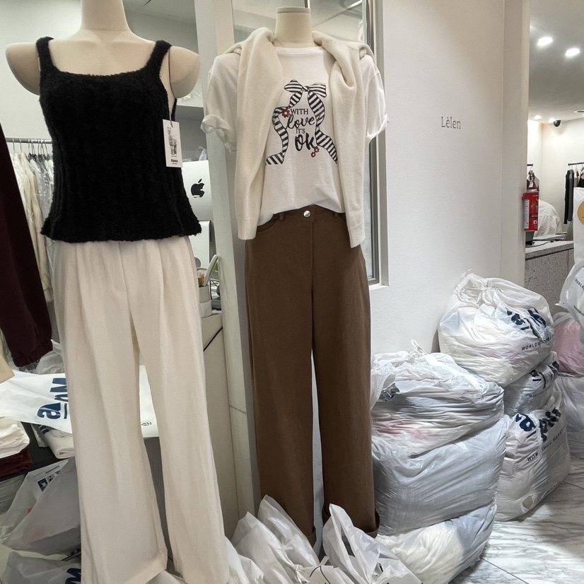 LELEN韓國直郵東大門代購女裝新品休閑時尚24秋冬真品休閑褲LELEN休閑褲