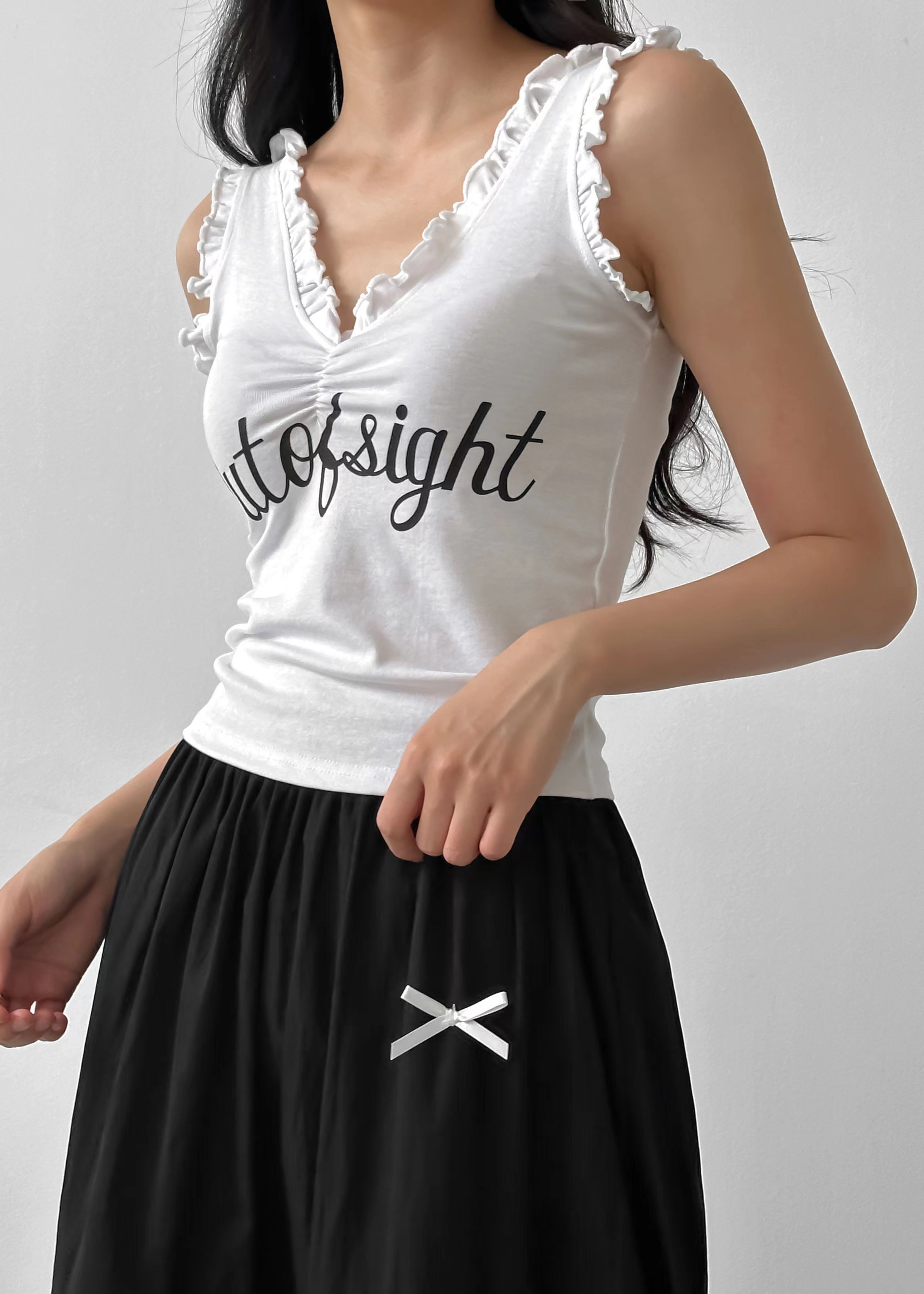 BCLOTHES-ot韓國直郵東大門實拍女裝新品24秋冬吊帶背心BCLOTHES吊帶/背心