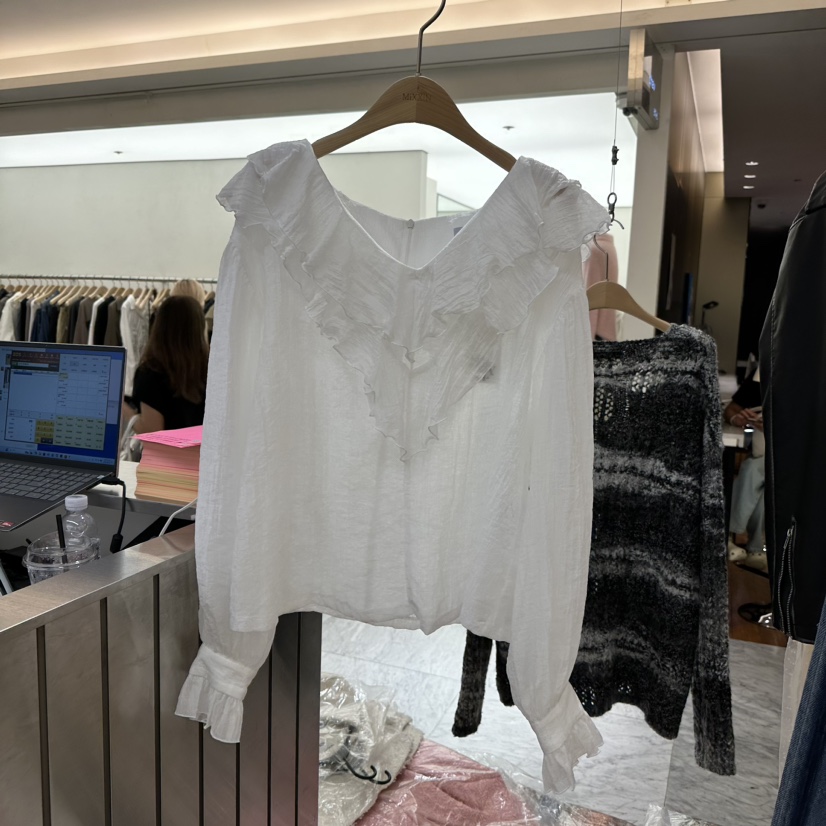 MIXXIN直郵韓國代購女裝新品人氣熱賣職業休閑真品襯衫蕾絲衫MIXXIN襯衫/蕾絲衫