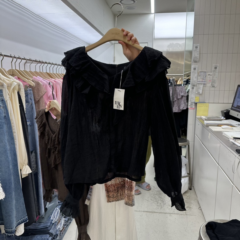 MIXXIN直郵韓國代購女裝新品人氣熱賣職業休閑真品襯衫蕾絲衫MIXXIN襯衫/蕾絲衫圖色3