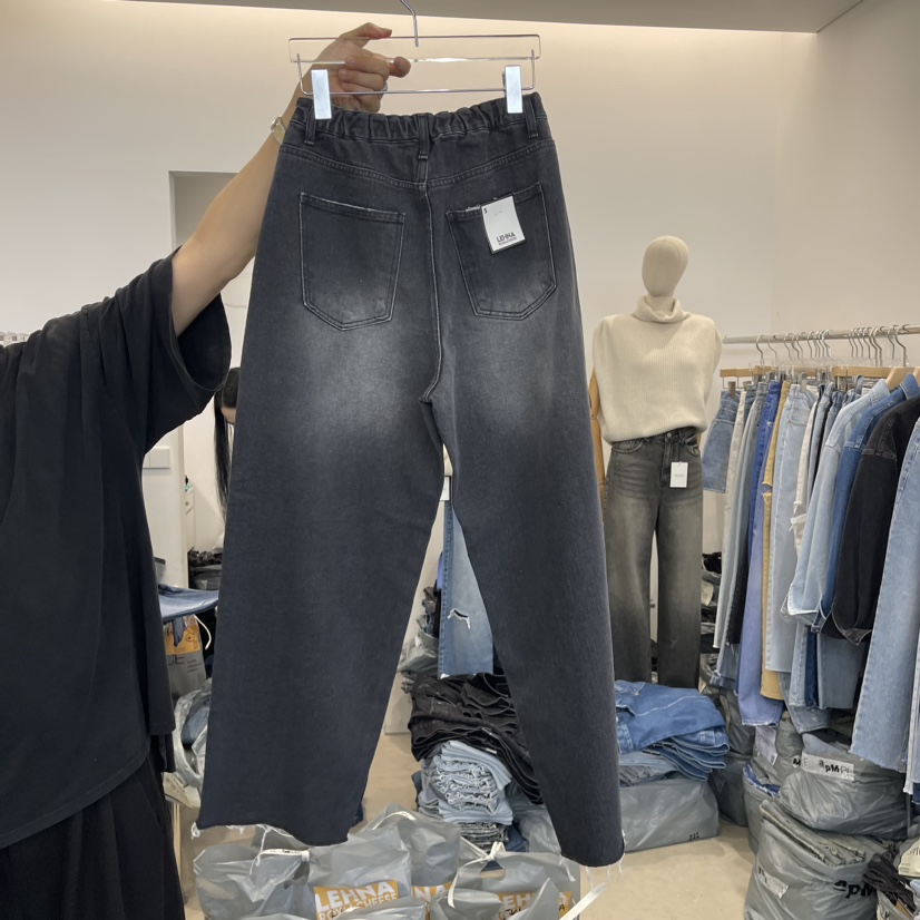 LEHNA直郵韓國代購女裝新品24秋冬時尚推薦休閑人氣牛仔褲LEHNA牛仔褲