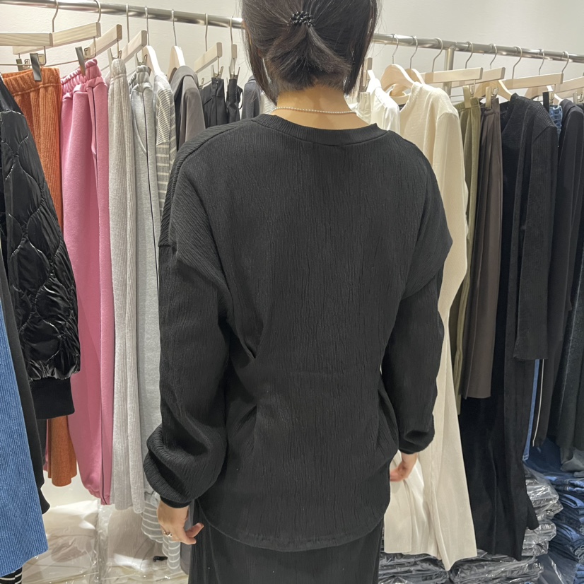 OPEN韓國直郵東大門代購女裝新款24秋冬熱賣時尚推薦長袖T恤OPEN長袖T恤