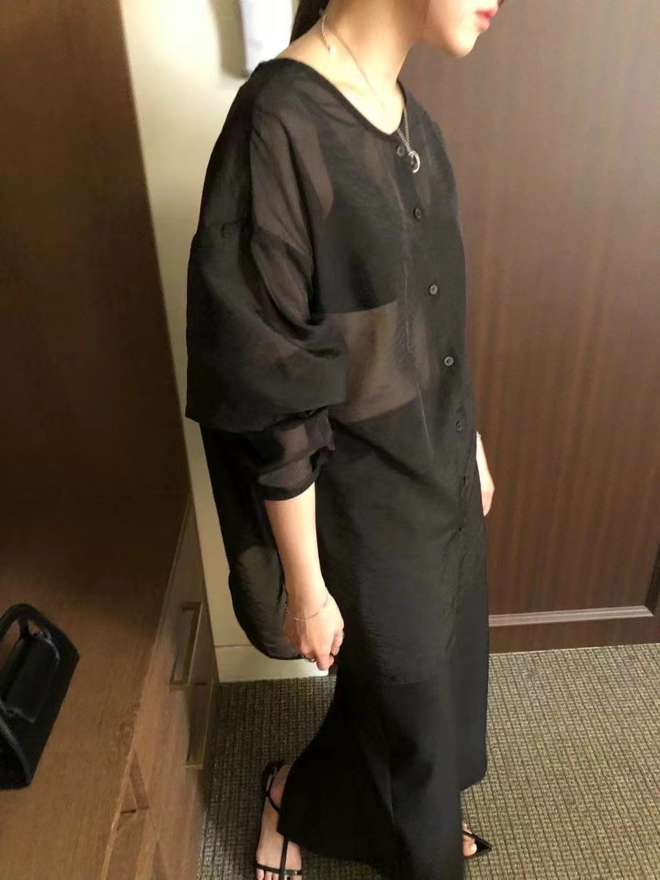 VIVID韓國直郵東大門實拍女裝新款休閑人氣職業24秋冬襯衫蕾絲衫VIVID襯衫/蕾絲衫