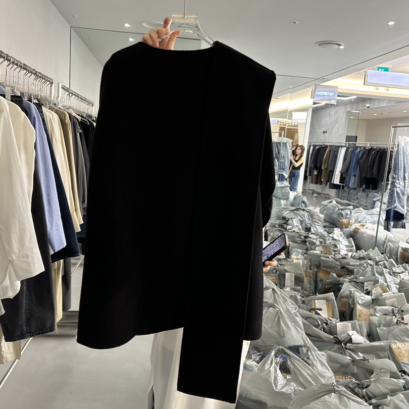 MAISONSTAFF/LE SMOKING韓國直郵東大門代購女裝新品職業短款大衣MAISONSTAFF短款大衣