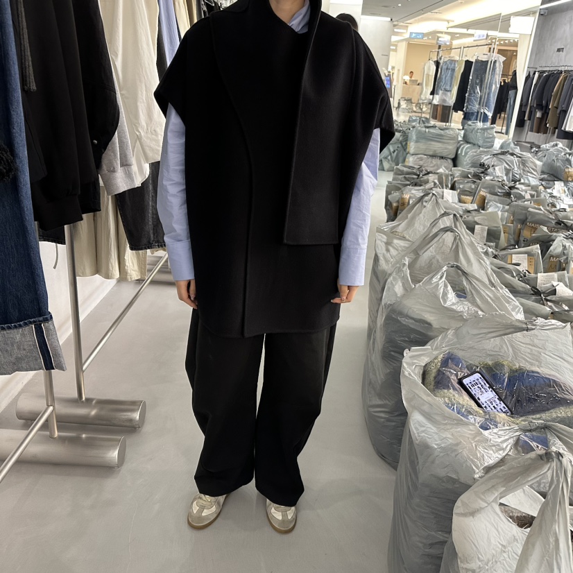 MAISONSTAFF/LE SMOKING韓國直郵東大門代購女裝新品職業短款大衣MAISONSTAFF短款大衣