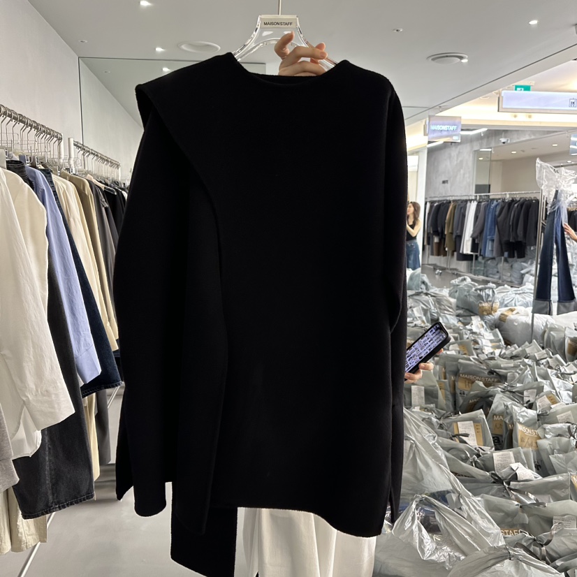 MAISONSTAFF/LE SMOKING韓國直郵東大門代購女裝新品職業短款大衣MAISONSTAFF短款大衣