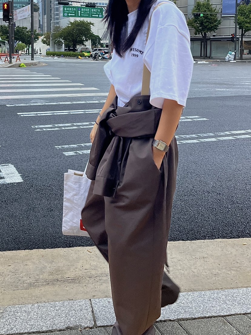BEAMING SEOUL韓國直郵東大門實拍女裝新款24秋冬職業T恤BEAMING SEOULT恤