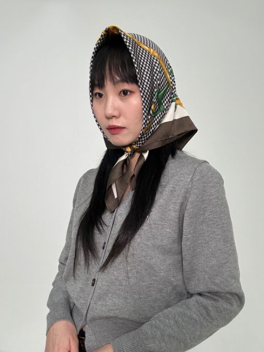 MONCO韓國直郵女裝新品熱賣24秋冬真品職業推薦時尚圍巾披肩TROIS DE LEI圍巾/披肩圖色1