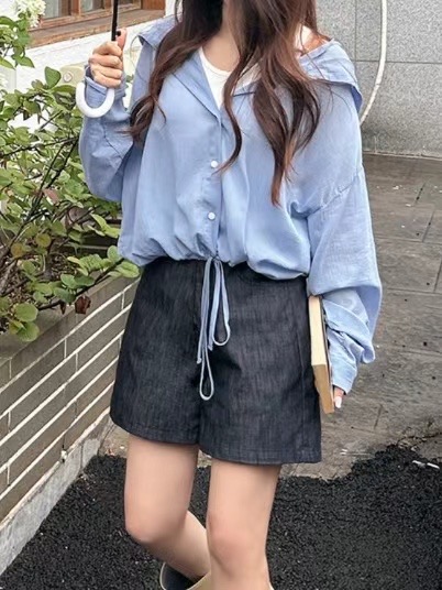 DAYDAY韓國直郵東大門實拍女裝新品24秋冬襯衫蕾絲衫透視DAYDAY襯衫/蕾絲衫