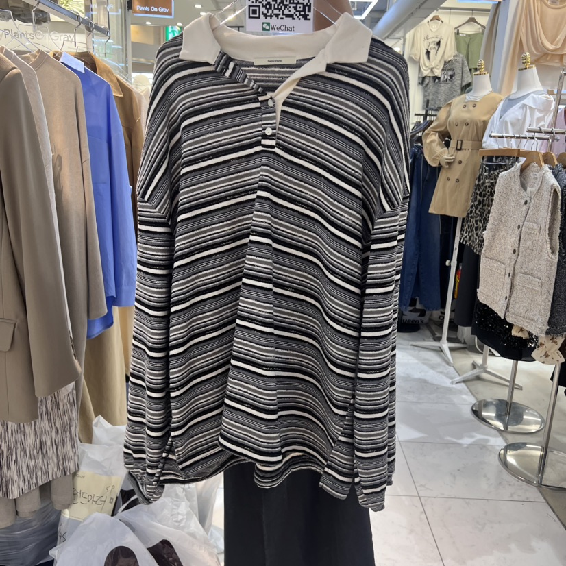 PLANTS ON GRAY韓國直郵東大門實拍女裝新品人氣真品長袖T恤PLANTS ON GRAY長袖T恤圖色2