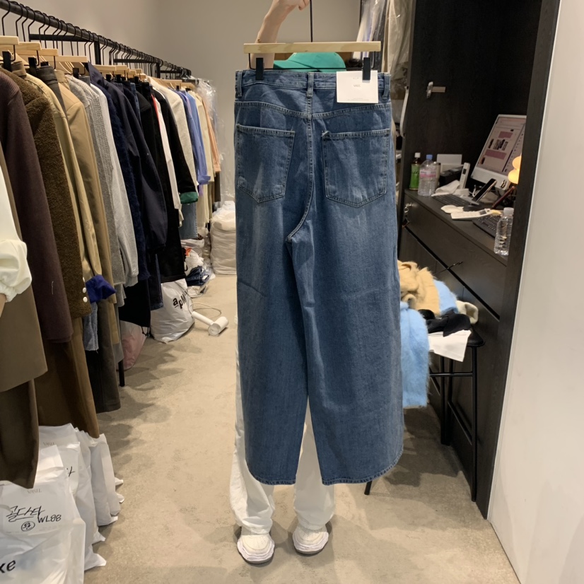VASIL直郵韓國代購女裝新款職業熱賣真品24秋冬時尚牛仔褲VASIL牛仔褲