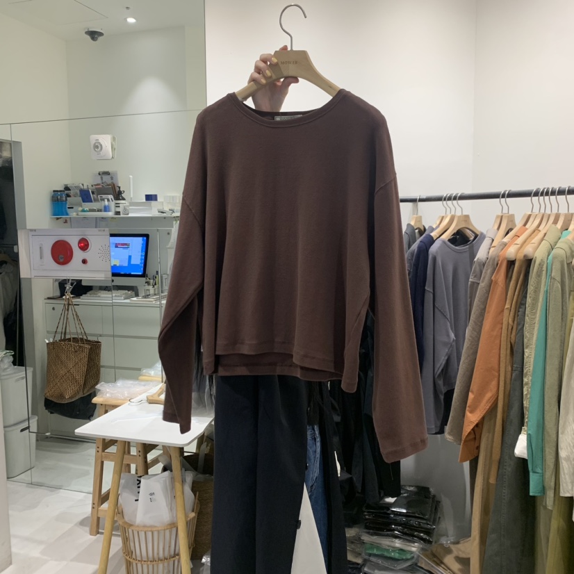 MOWER韓國直郵東大門代購女裝新品24秋冬時尚真品長袖T恤MOWER長袖T恤圖色2