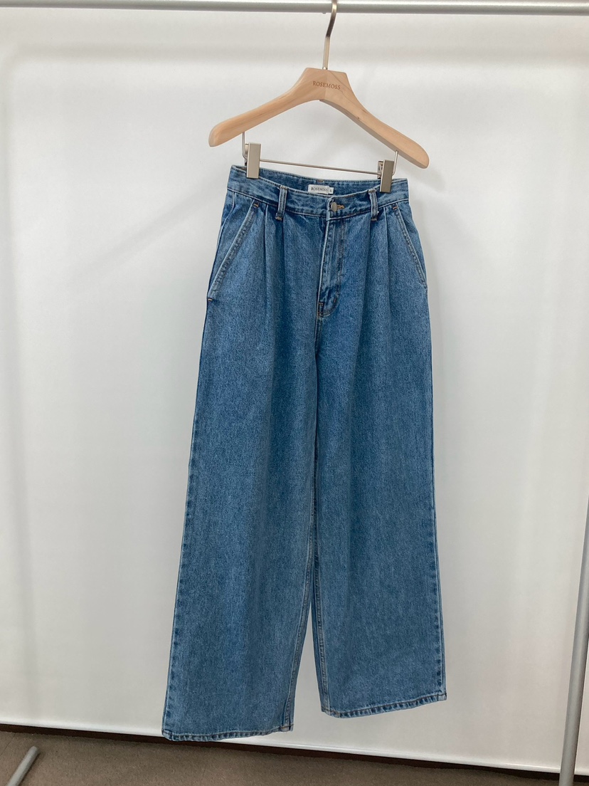 ORDINARYA韓國直郵東大門代購女裝新品職業時尚24秋冬牛仔褲ROESMMOSS牛仔褲