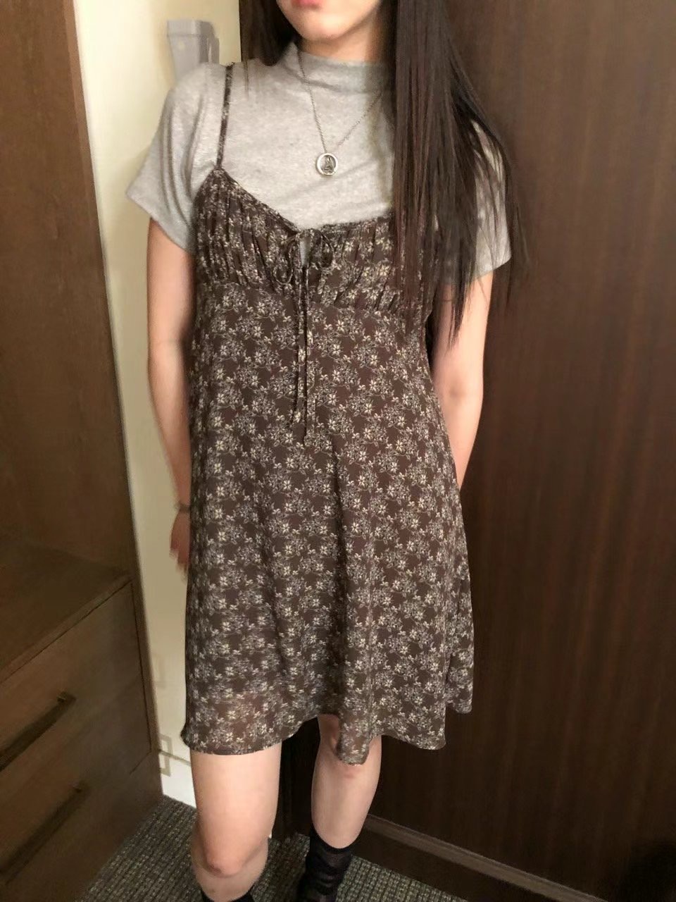 VIVID直郵韓國代購女裝新款休閑24秋冬熱賣人氣真品連衣裙VIVID連衣裙圖色2
