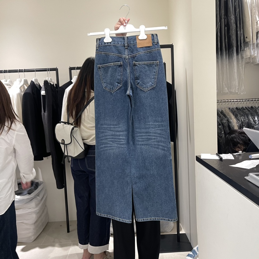 MASCULINE韓國直郵女裝新品休閑職業推薦真品24秋冬牛仔褲喇叭MASCULINE牛仔褲