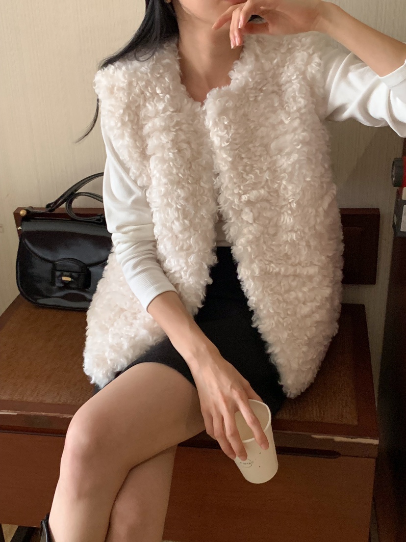 FRILL-T韓國直郵東大門實拍女裝新品24秋冬人氣休閑馬甲FRILL-T馬甲