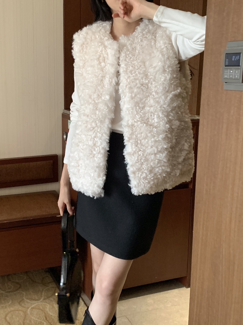 FRILL-T韓國直郵東大門實拍女裝新品24秋冬人氣休閑馬甲FRILL-T馬甲