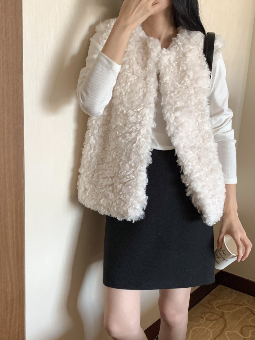 FRILL-T韓國直郵東大門實拍女裝新品24秋冬人氣休閑馬甲FRILL-T馬甲
