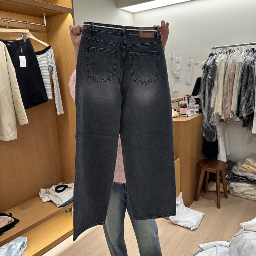VAN NUVO韓國直郵東大門實拍女裝新品人氣24秋冬牛仔褲含腰繩VAN NUVO牛仔褲