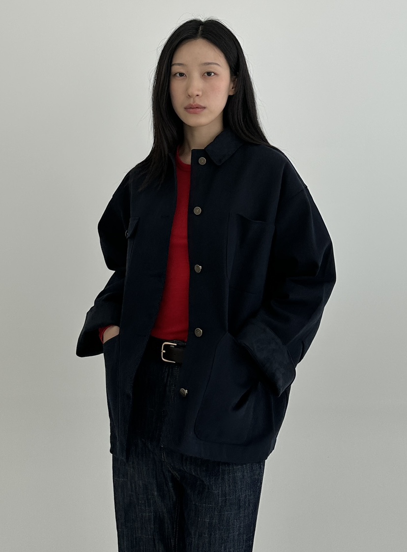 A.VER直郵韓國代購女裝新款人氣職業推薦24秋冬夾克麂皮A.VER夾克