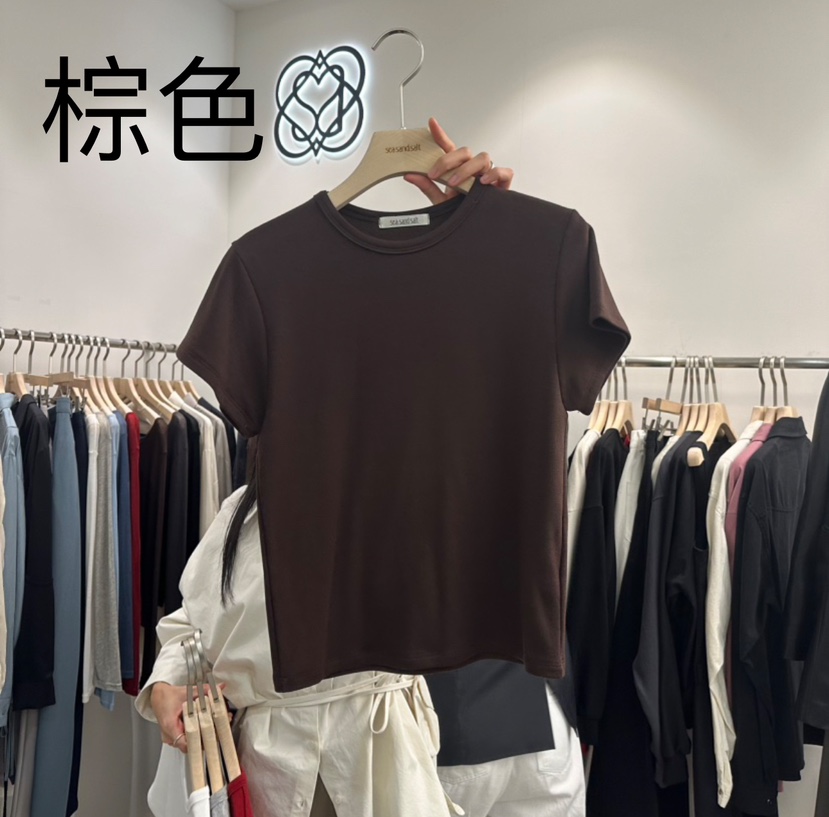 sea sand salt韓國直郵東大門實拍女裝新品24秋冬人氣T恤sea sand saltT恤圖色4