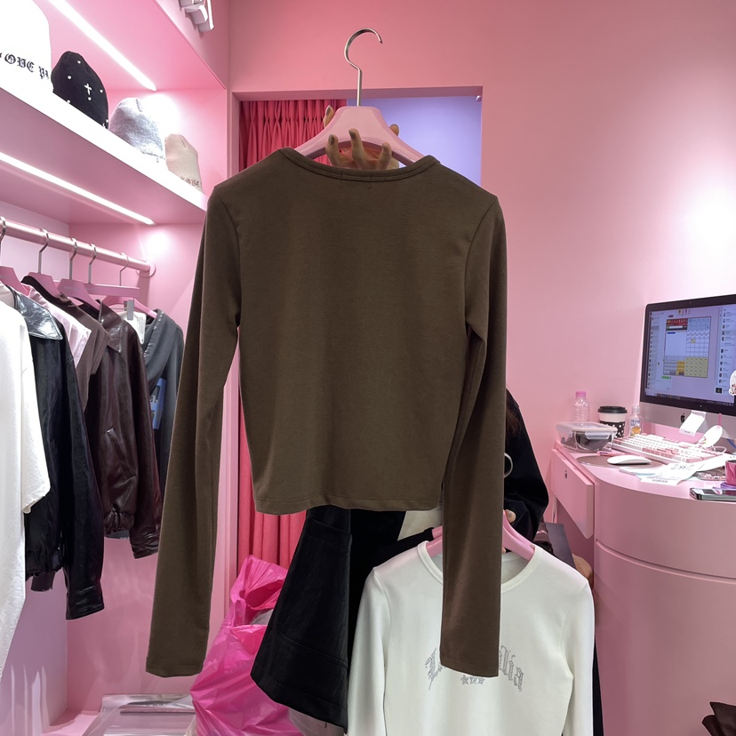 LOVE PINK直郵韓國代購女裝新品真品24秋冬職業推薦長袖T恤LOVE PINK長袖T恤