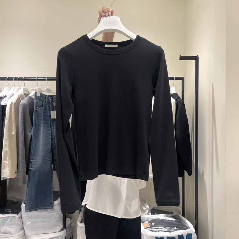 MASCULINE韓國直郵女裝新品休閑職業推薦人氣24秋冬長袖T恤MASCULINE長袖T恤圖色2