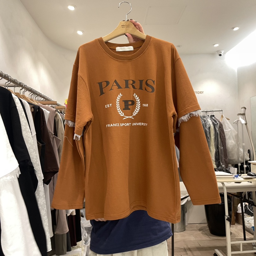 ANOTHER VICTORY韓國直郵東大門代購女裝新品人氣真品長袖T恤PRIVIE長袖T恤圖色2