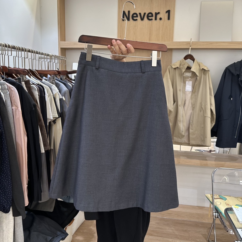 NEVER.1韓國直郵東大門實拍女裝新品休閑半身裙中短裙百褶NEVER.1半身裙/中短裙