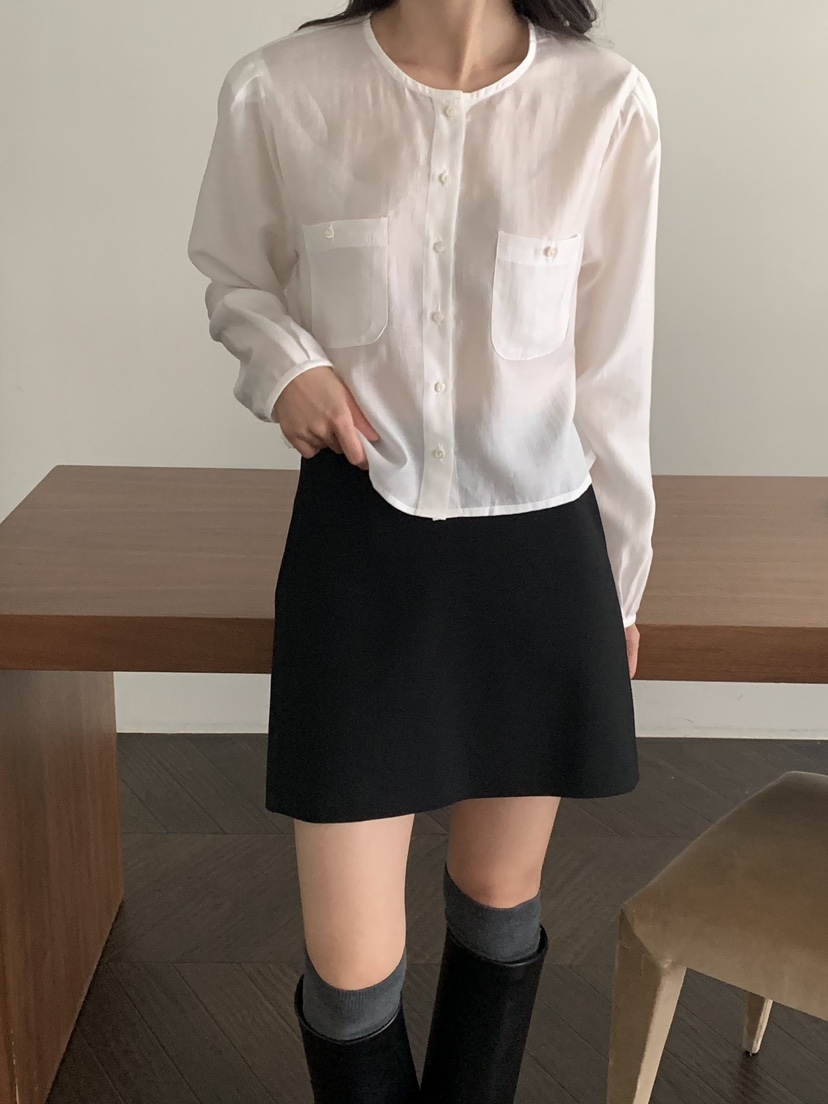 MEIL韓國直郵東大門代購女裝新品休閑24秋冬真品襯衫蕾絲衫MEIL襯衫/蕾絲衫