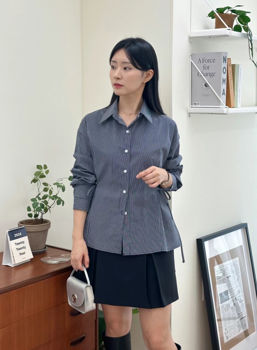 OUR HOUR韓國直郵東大門代購女裝新品推薦時尚職業襯衫蕾絲衫OUR HOUR襯衫/蕾絲衫
