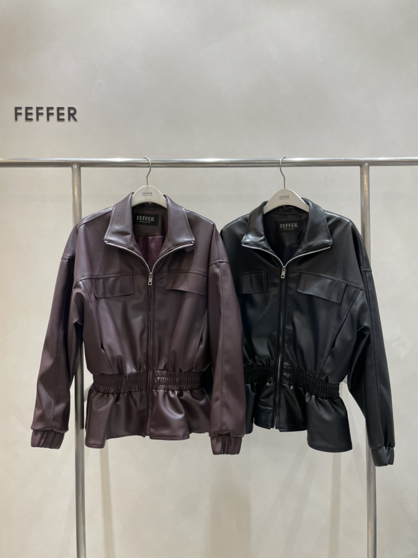 FEFFER直郵韓國代購女裝新款熱賣真品人氣24秋冬推薦皮衣FEFFER皮衣