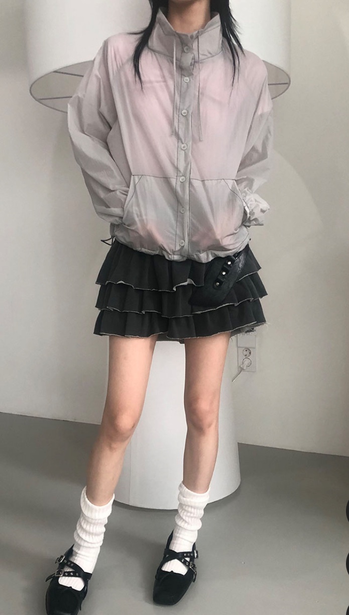 OEUF韓國直郵東大門實拍女裝新品推薦真品休閑熱賣24秋冬夾克OEUF夾克