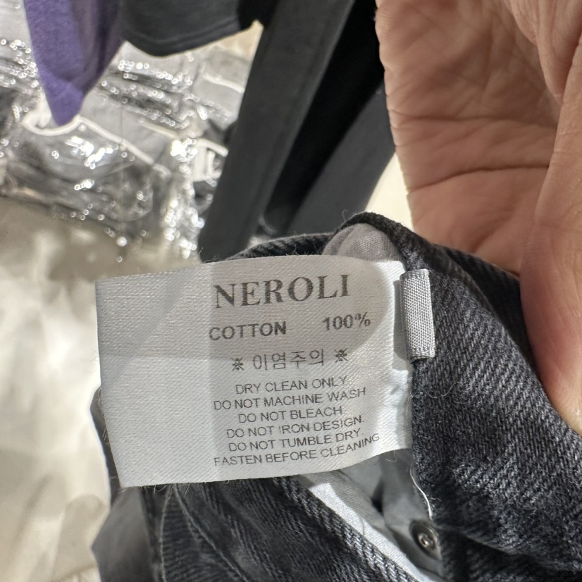 NEROLI 36韓國直郵女裝新款休閑真品24秋冬牛仔褲直筒牛仔NEROLI 36牛仔褲