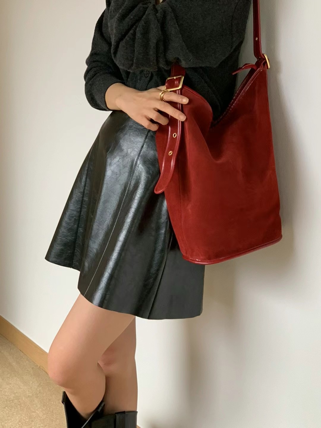 MICO韓國直郵女裝新款熱賣休閑人氣真品時尚職業推薦24秋冬短裙ALL OVER短裙