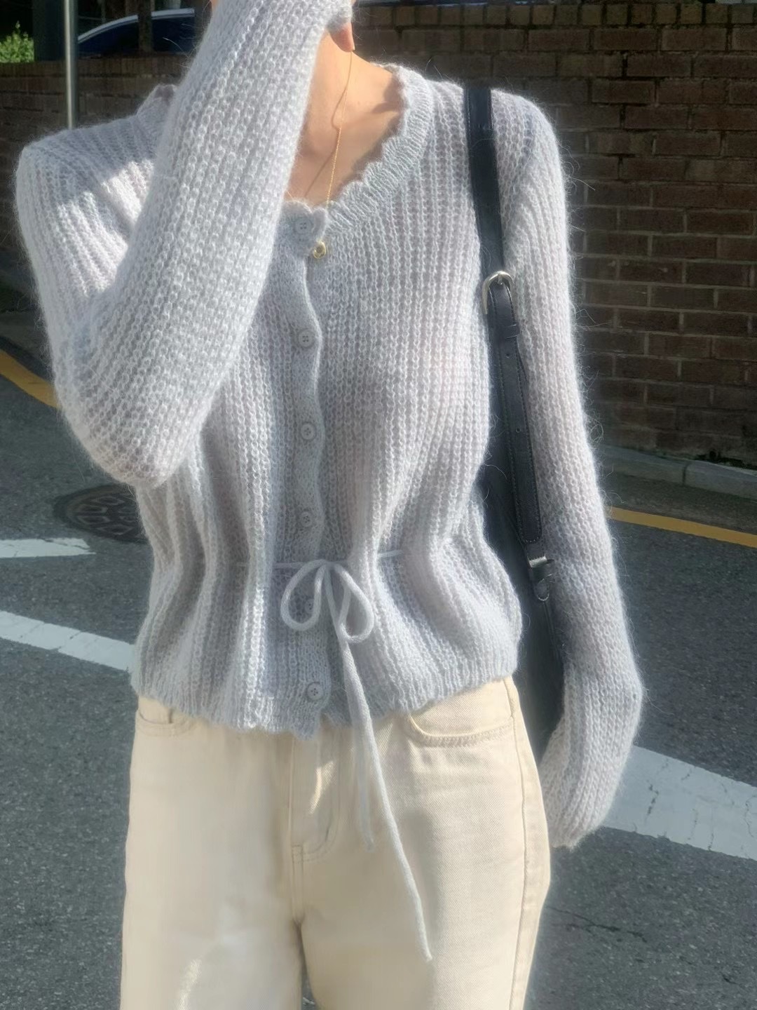 MICO韓國直郵女裝新品熱賣推薦24秋冬真品人氣職業針織衫ALL OVER針織衫