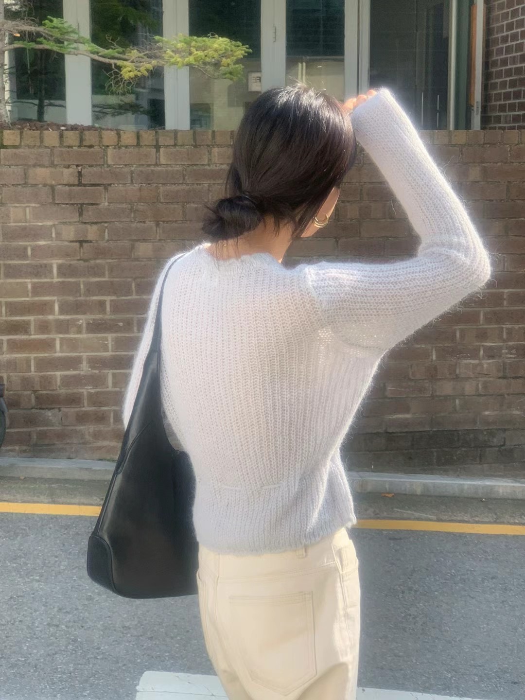 MICO韓國直郵女裝新品熱賣推薦24秋冬真品人氣職業針織衫ALL OVER針織衫