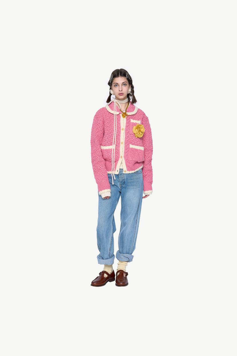 POLAROMO韓國直郵東大門代購女裝新品真品時尚休閑夾克手工POLAROMO夾克