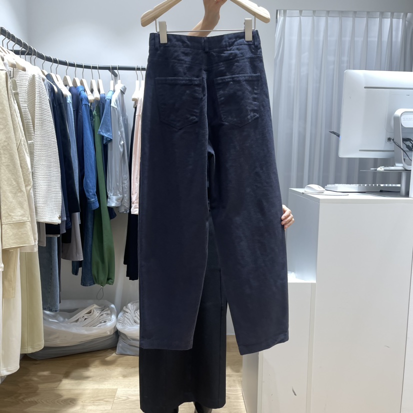 OFCOURSE直郵韓國代購女裝新品職業推薦真品24秋冬牛仔褲加絨OFCOURSE牛仔褲