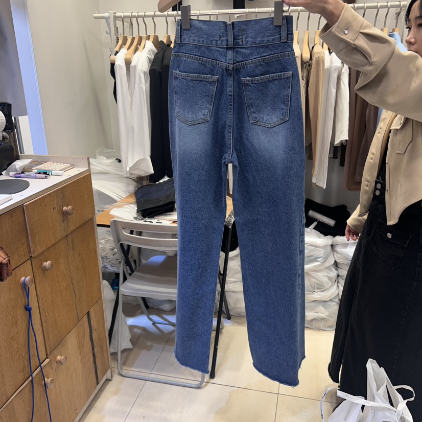 Republlc of/qc韓國直郵女裝新品職業時尚熱賣24秋冬牛仔褲Republlc of qc牛仔褲