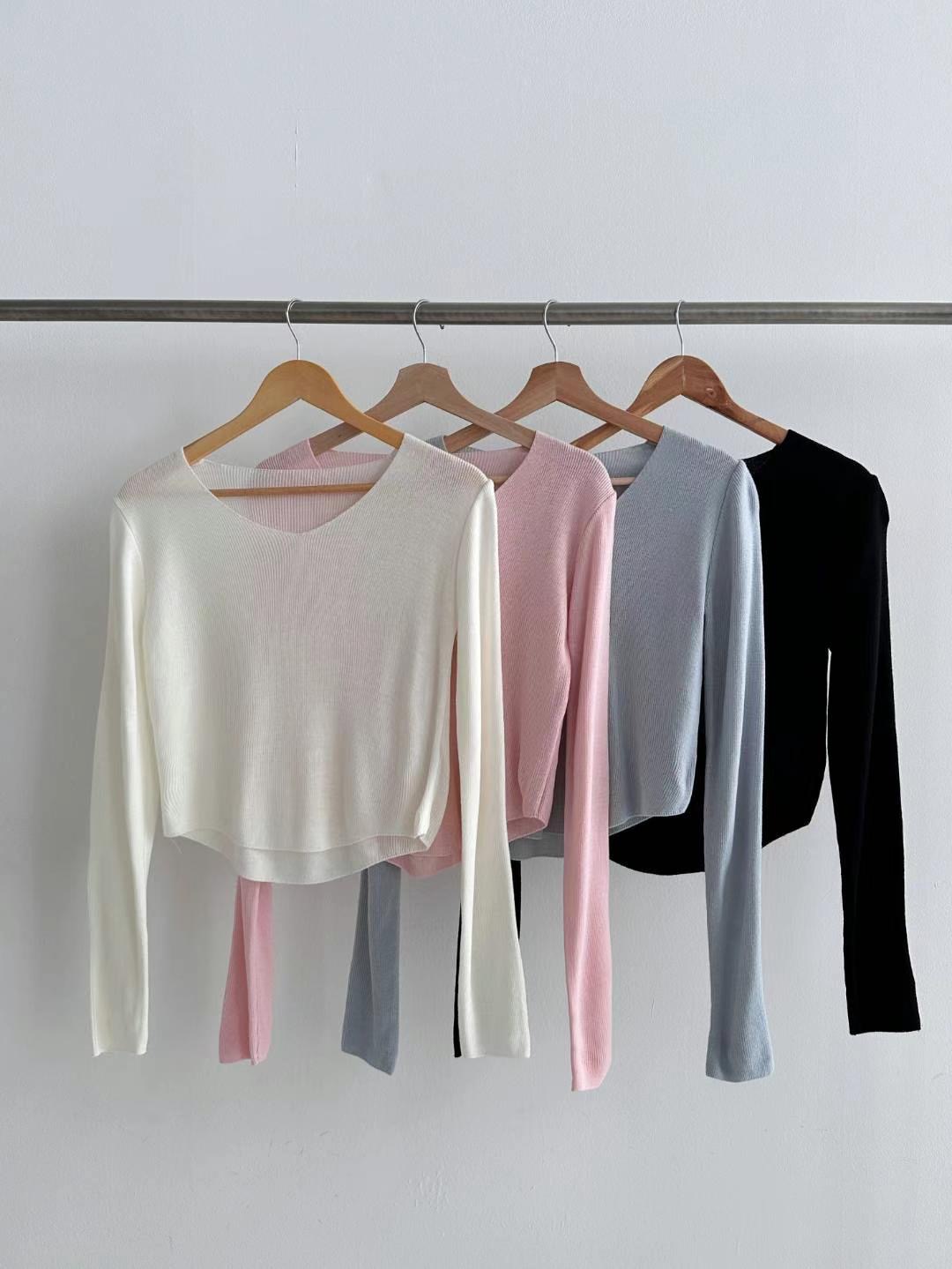 HIGHCOLOR韓國直郵東大門代購女裝新品24秋冬職業長袖T恤HIGHCOLOR長袖T恤