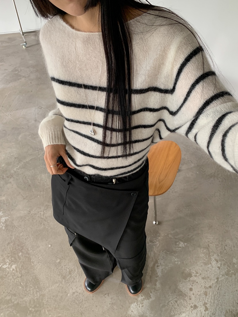 ILLO韓國直郵女裝新款熱賣真品時尚休閑職業推薦針織衫馬海毛MILLIMETER針織衫