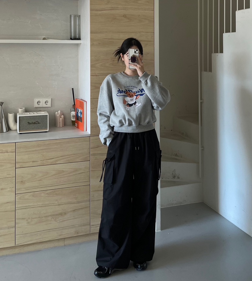 AMUSE SEOUL直郵韓國代購女裝新品休閑人氣24秋冬衛衣加絨拉絲AMUSE SEOUL衛衣