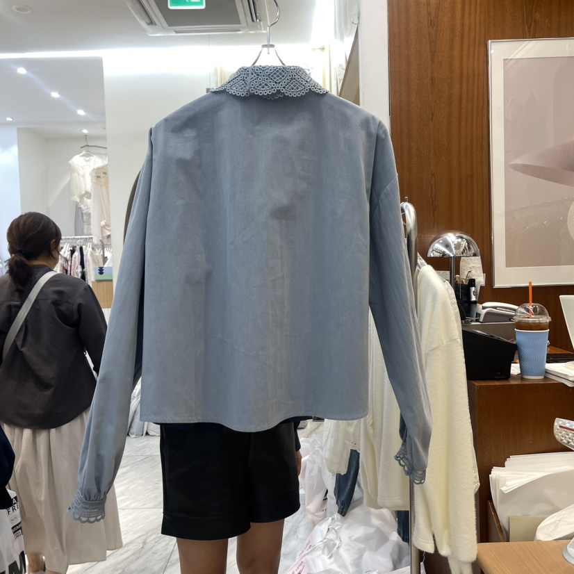 THE LENA直郵韓國代購女裝新款熱賣時尚推薦人氣襯衫蕾絲衫NWEOL襯衫/蕾絲衫