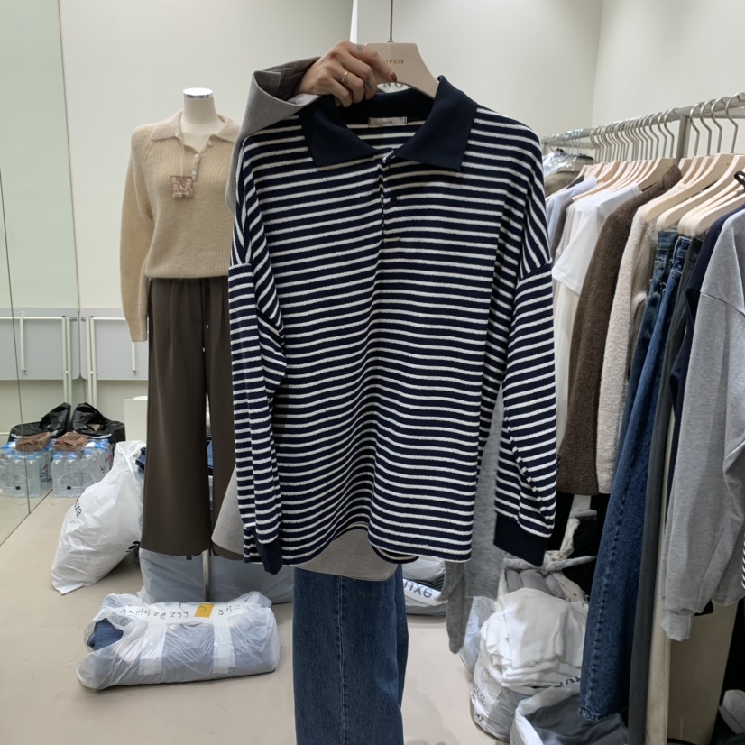 NOPSIS直郵韓國代購女裝新款24秋冬推薦熱賣職業真品長袖T恤NOPSIS長袖T恤圖色2